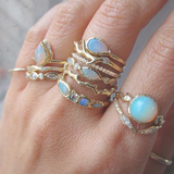 14K Gold Morro Opal Ring with larger collection.