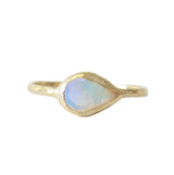 14k yellow gold ring with moonstone.