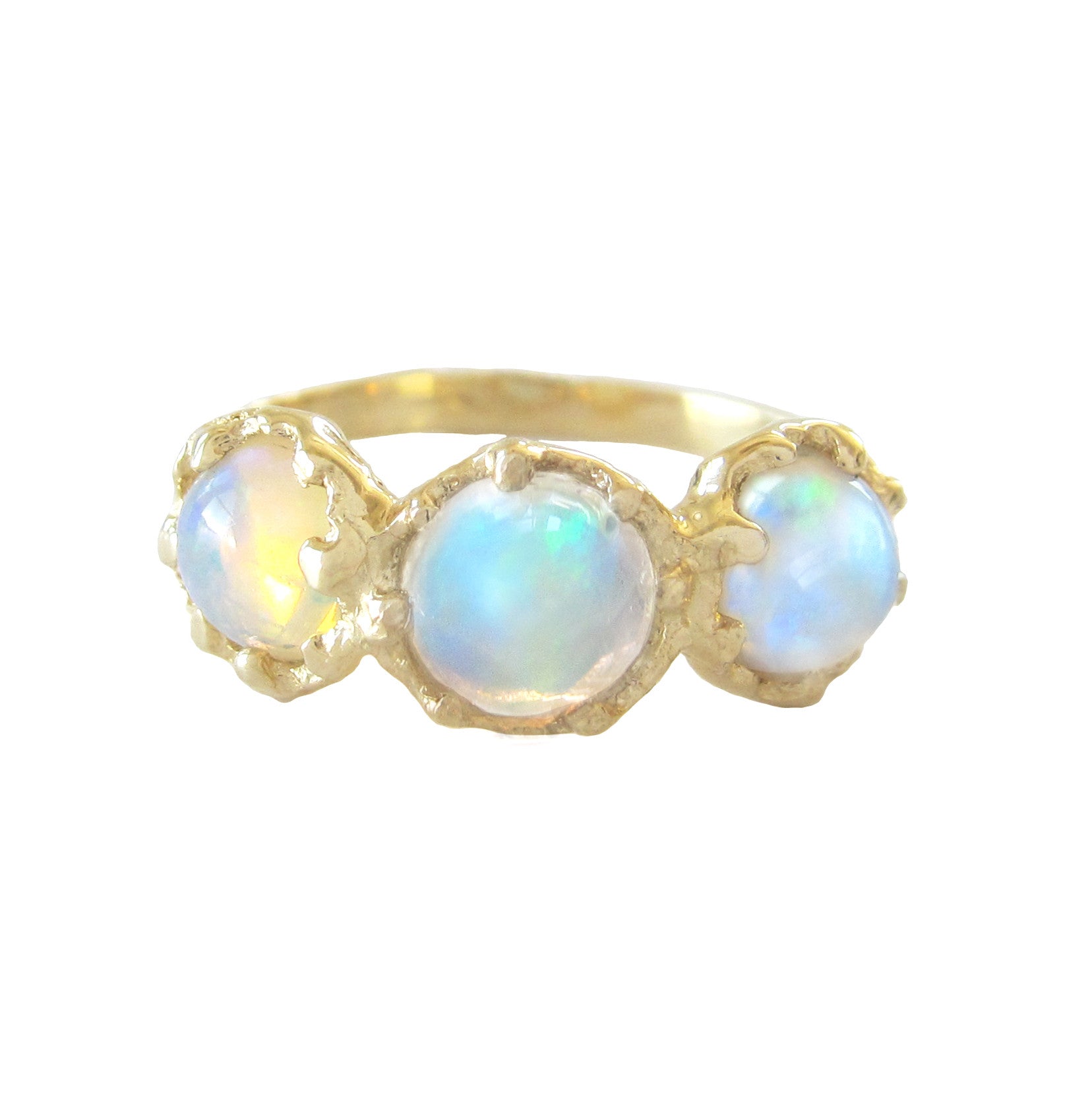 【raumi様】luijewelry opal ring k14 9号 Misa Jewelry - Opal Jewelry - Mini Haku Lei 3 Opal Ring