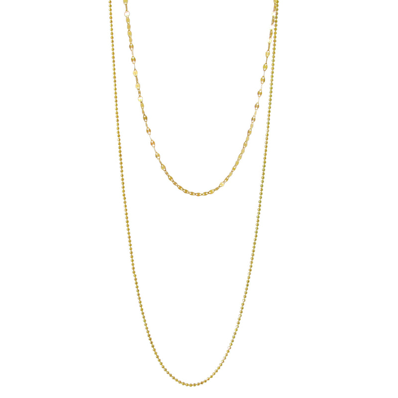 Yellow gold necklaces.