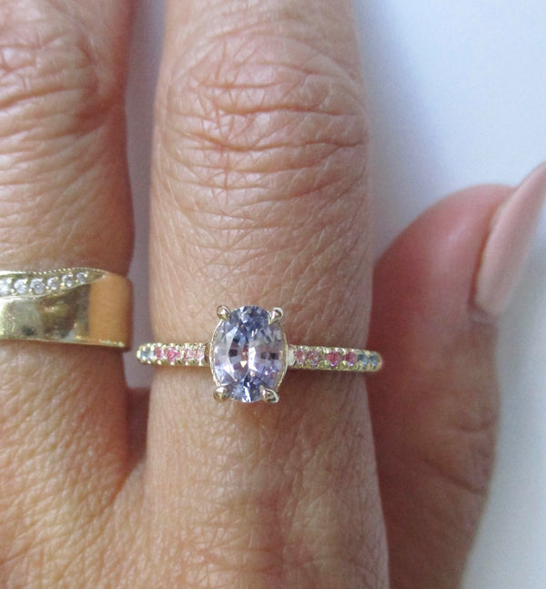 Aerial Lavender Sapphire Ring
