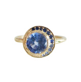 Crescent Ombre Blue Sapphire Ring
