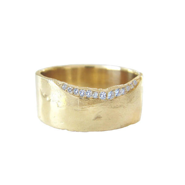 Trail White Diamond 9mm Ring