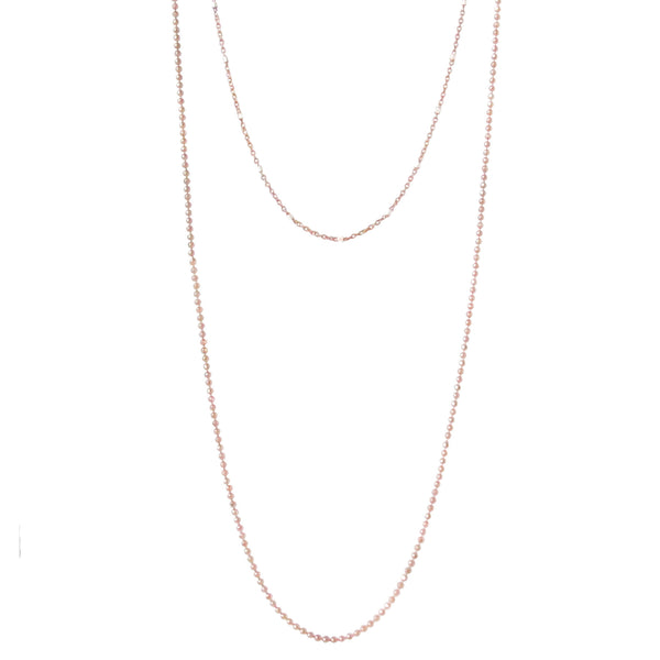 Rose gold necklaces.