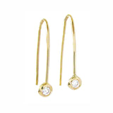 14K Yellow gold Stardust Diamond Earrings.