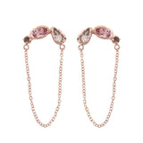 Ama Arch Phoenix Earrings made with Smokey quartz, pink tourmaline, morganite.