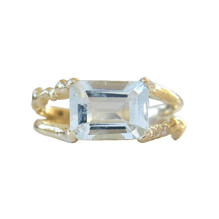 Misa Jewelry - Handcrafted Ring - Aquamarine Floating Ring