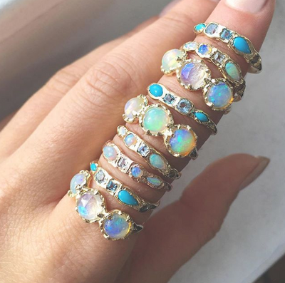 luijewelry opal ring オパールリング k14 9号 EDIT.FOR LULU - luijewelry ルイジュエリー opal ring オパール