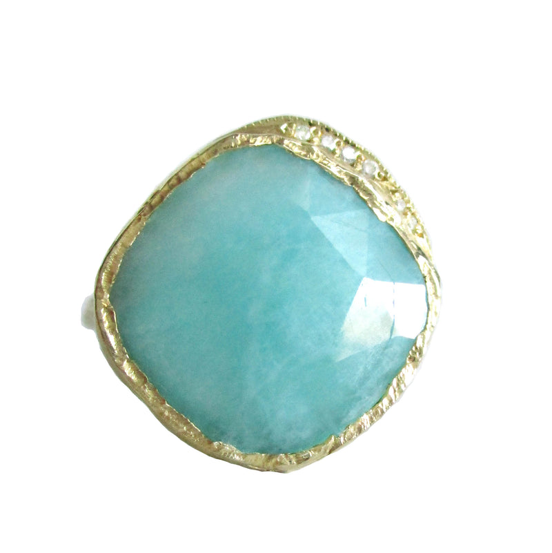 One-of-a-kind amazonite cold cove ring.