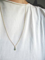 Gold Bud Emerald Necklace.