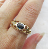 Misa Jewelry Still Water oval sapphire ring.  