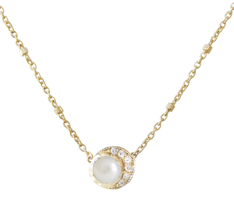 Baby Moon Pearl Necklace