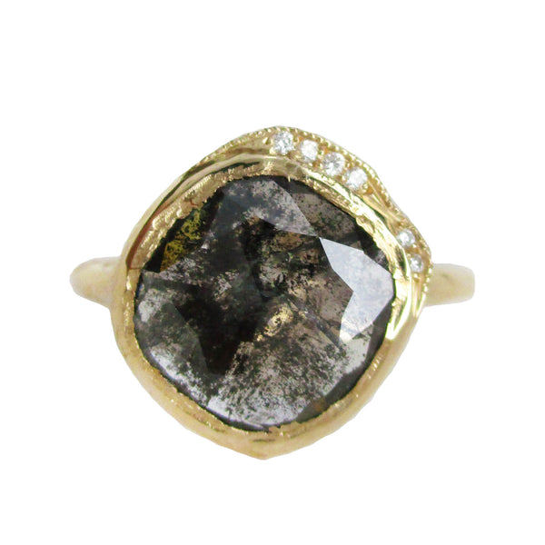 Middle Cove Salt and Pepper Diamond Ring