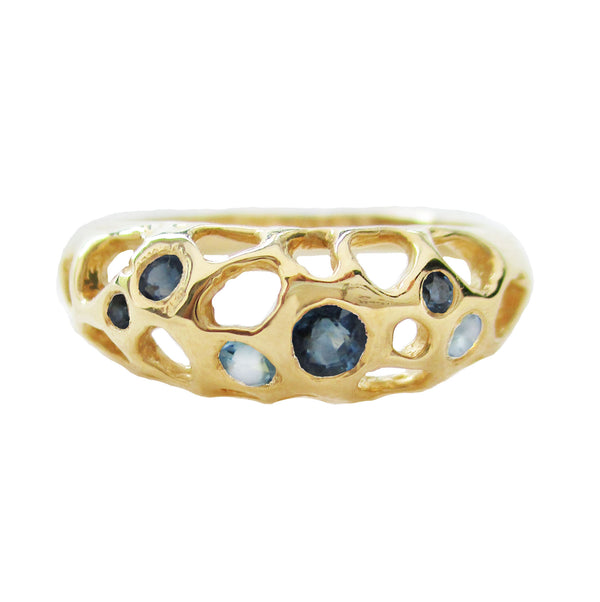 Misa Jewelry 14K gold sapphire tide pool ring
