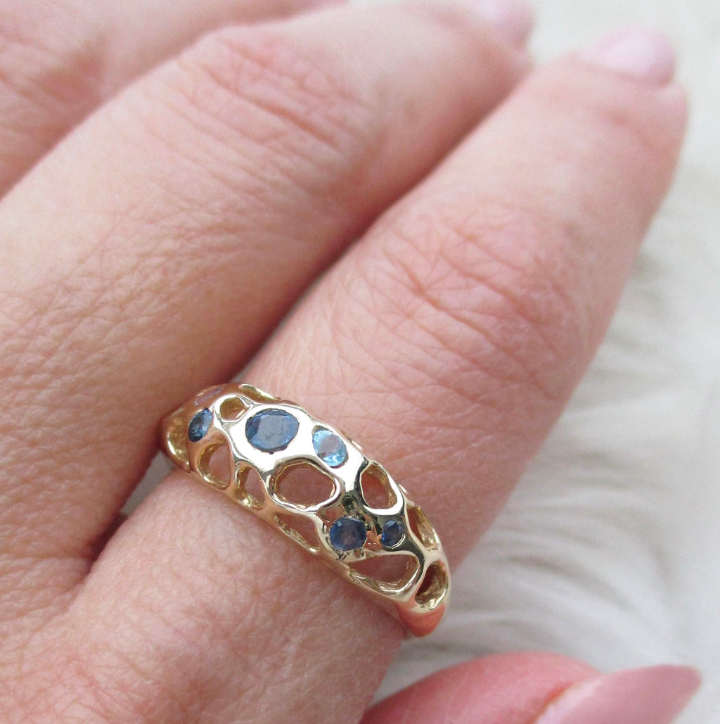 Misa Jewelry - Sapphire Jewelry - Tide Pool Blue Ring