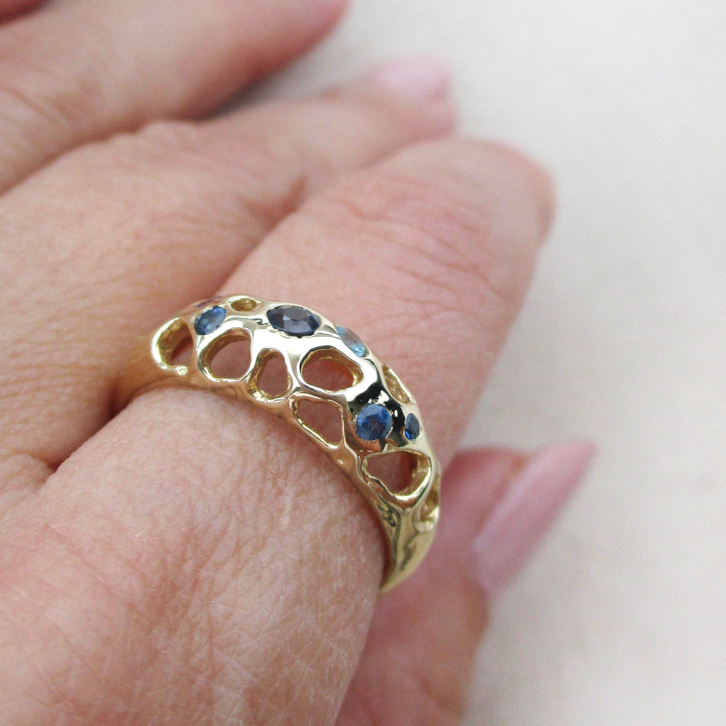 Misa Jewelry - Sapphire Jewelry - Tide Pool Blue Ring