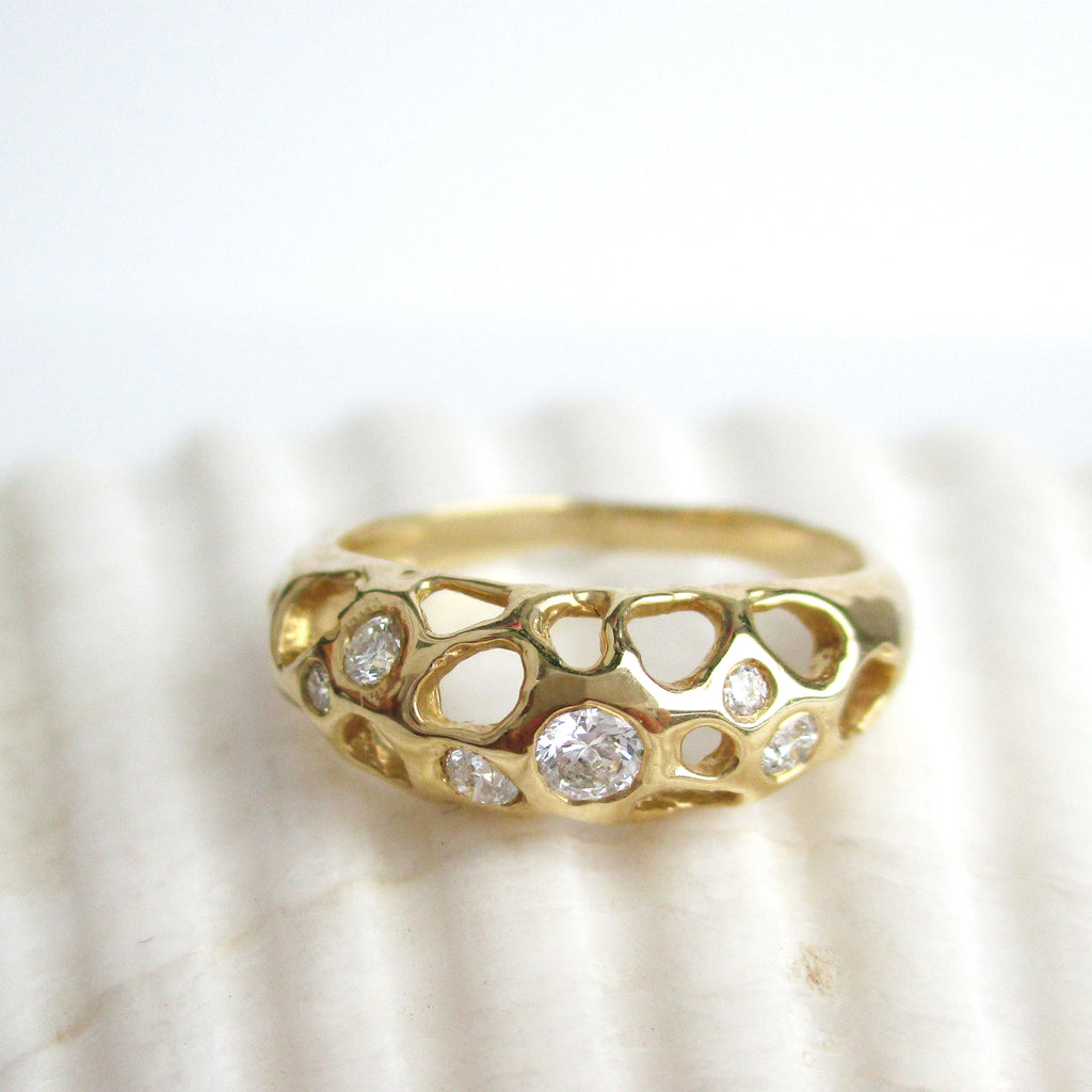 Misa Jewelry - Wedding Bands - Tide Pool Diamond Ring