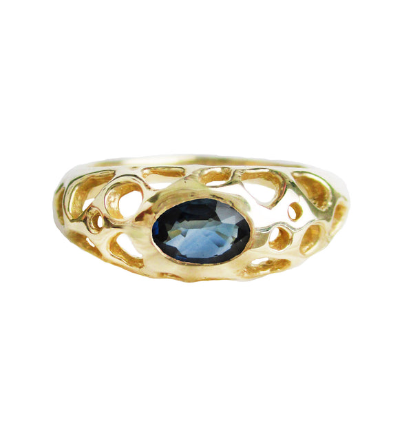 Misa Jewelry Still Water oval sapphire ring.