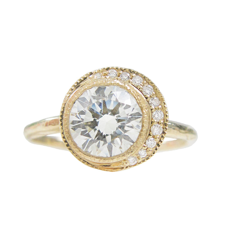 Crescent Diamond Ring.