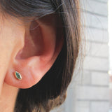 Bud Earrings in Emerald. 