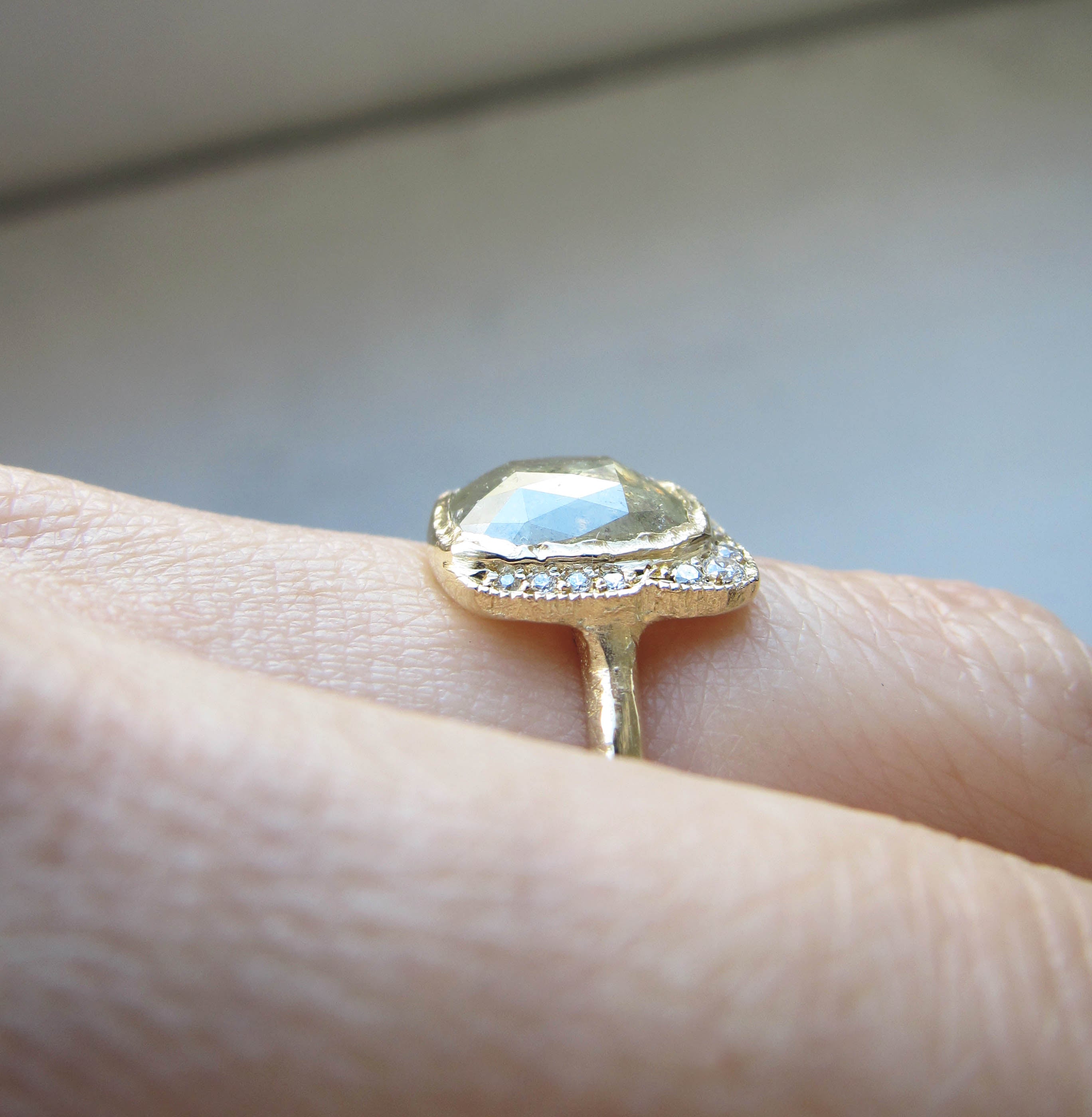 Misa Jewelry - Diamond Jewelry - Rustic Diamond Reflection Ring