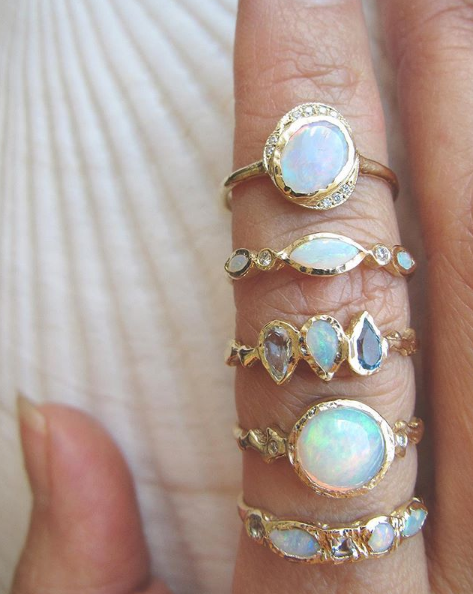 14K Gold Morro Opal Ring and Collection.
