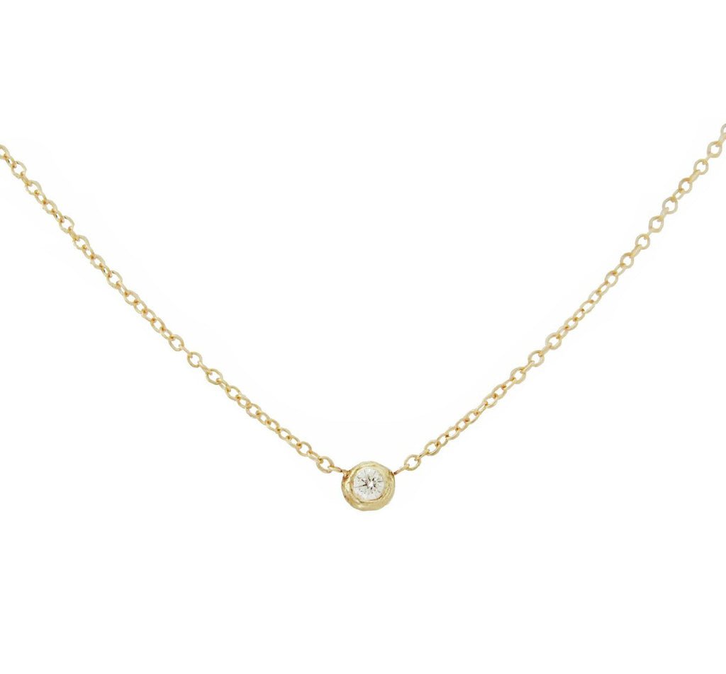 Small Pavé Diamond Heart Necklace, 14K Yellow Gold – Fortunoff Fine Jewelry