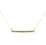 14K Gold Horizon Black Diamond Necklace
