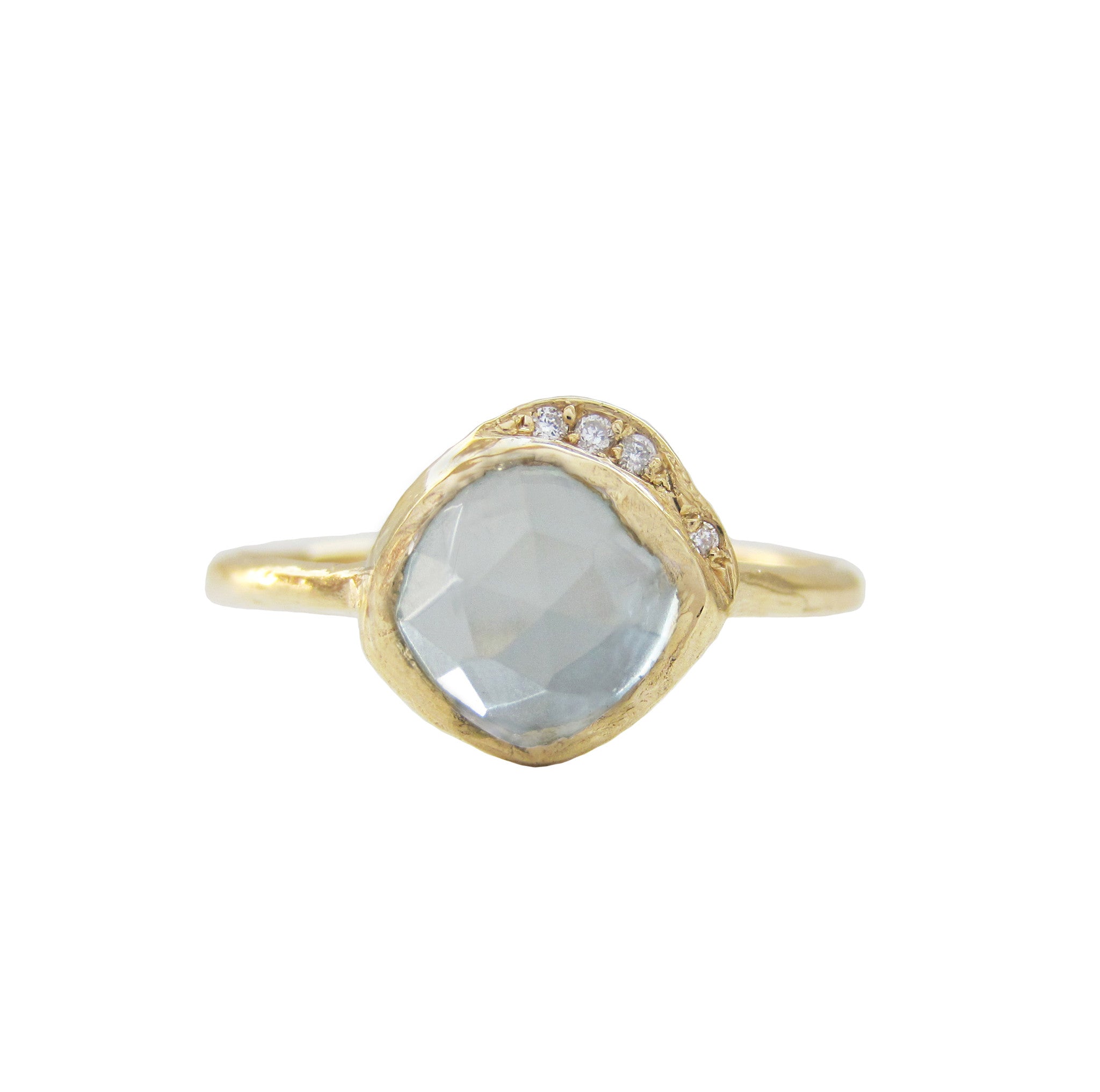 Misa Jewelry Handcrafted Ring - Mini Cove Aquamarine Ring