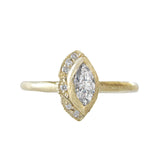 Petite Native Diamond Ring with white round brilliant diamonds.