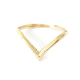 14K Yellow Gold Beak Ring without diamonds. 