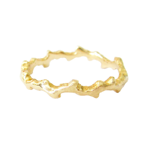 Yellow Gold Fire Coral Ring.