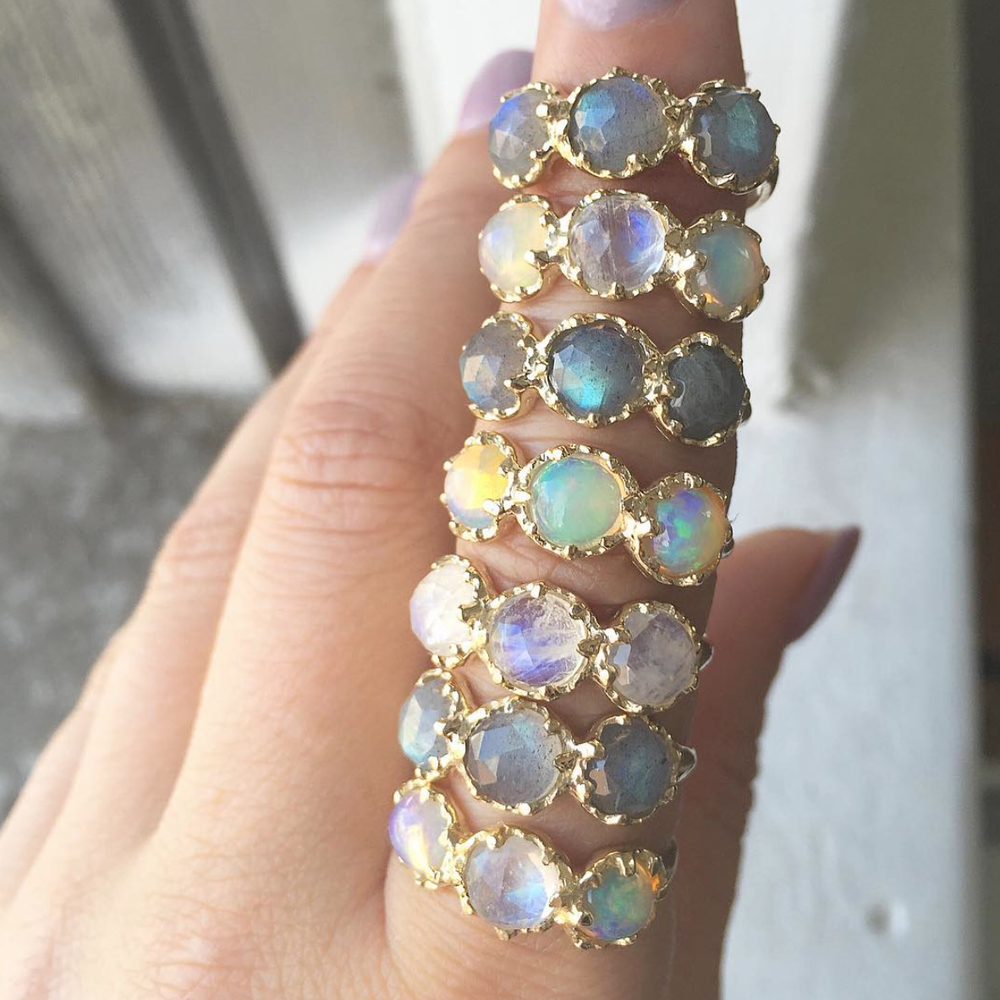 Misa Jewelry - Moonstone Jewelry - Haku Lei Moonstone Ring