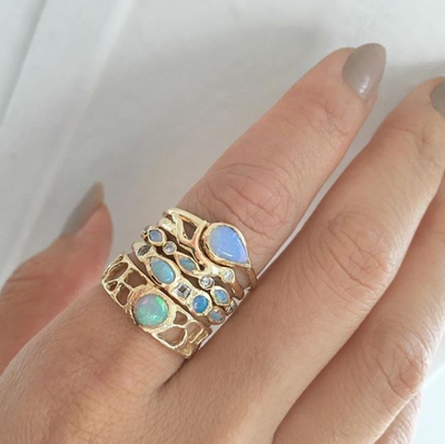 【raumi様】luijewelry opal ring k14 9号 Misa Jewelry - Opal Jewelry - Haku Lei Opal Ring
