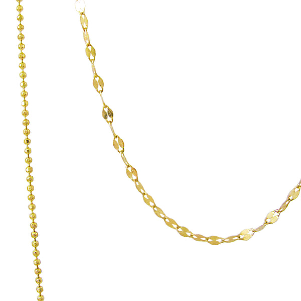 14K Yellow gold necklaces.